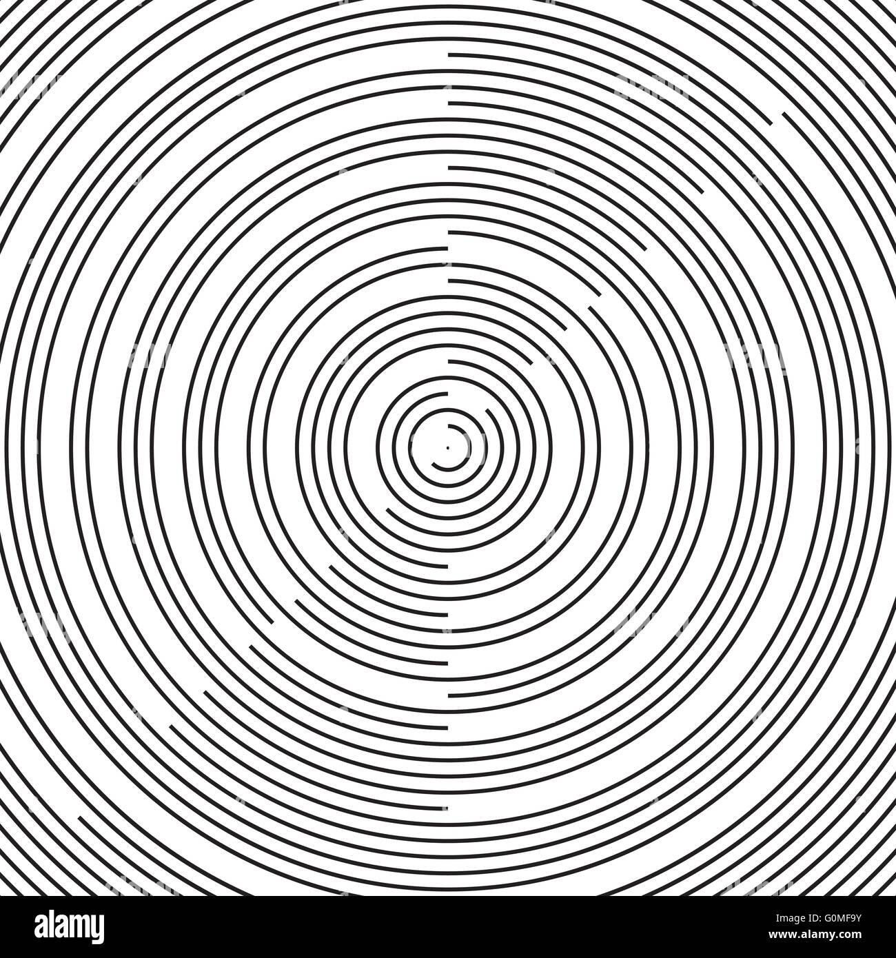 Modello RADIALE vettore di fondo radiale sfondo nero pattern sul bianco. Vettore di astratta in bianco e nero di sfondo dei mezzitoni Illustrazione Vettoriale