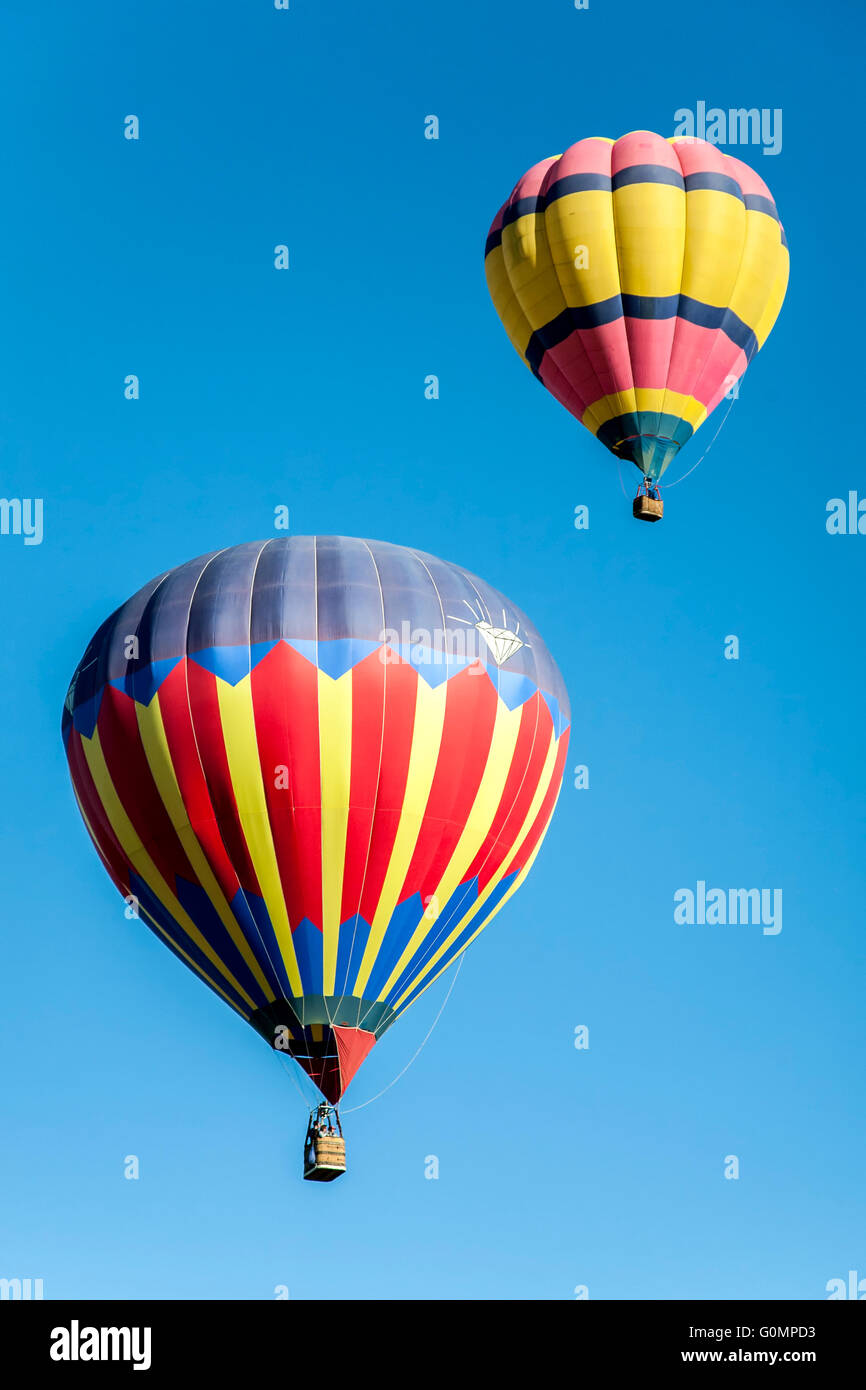 I palloni ad aria calda, Albuquerque International Balloon Fiesta di Albuquerque, Nuovo Messico USA Foto Stock