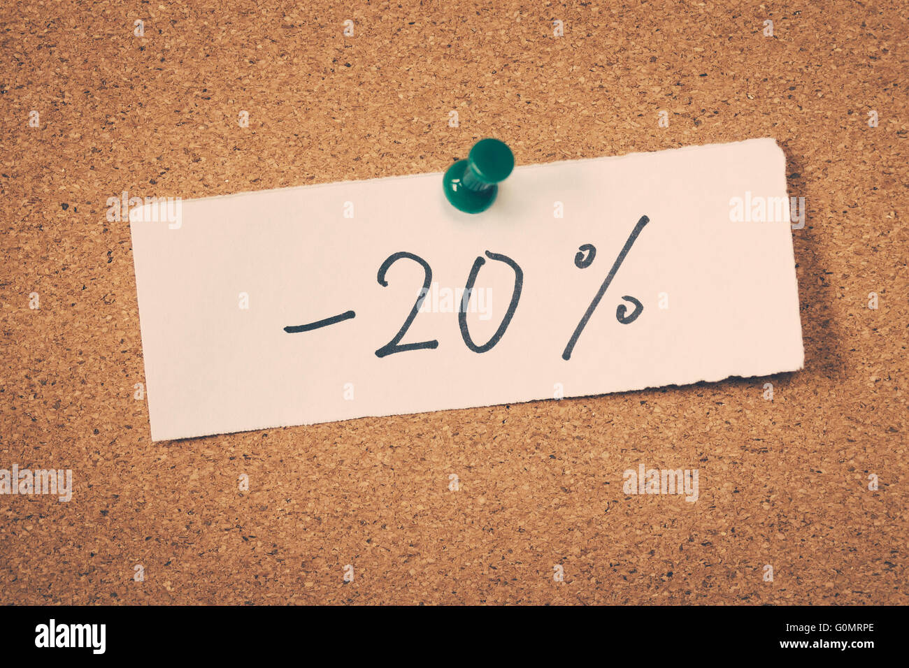 -20% meno venti per cento Foto Stock
