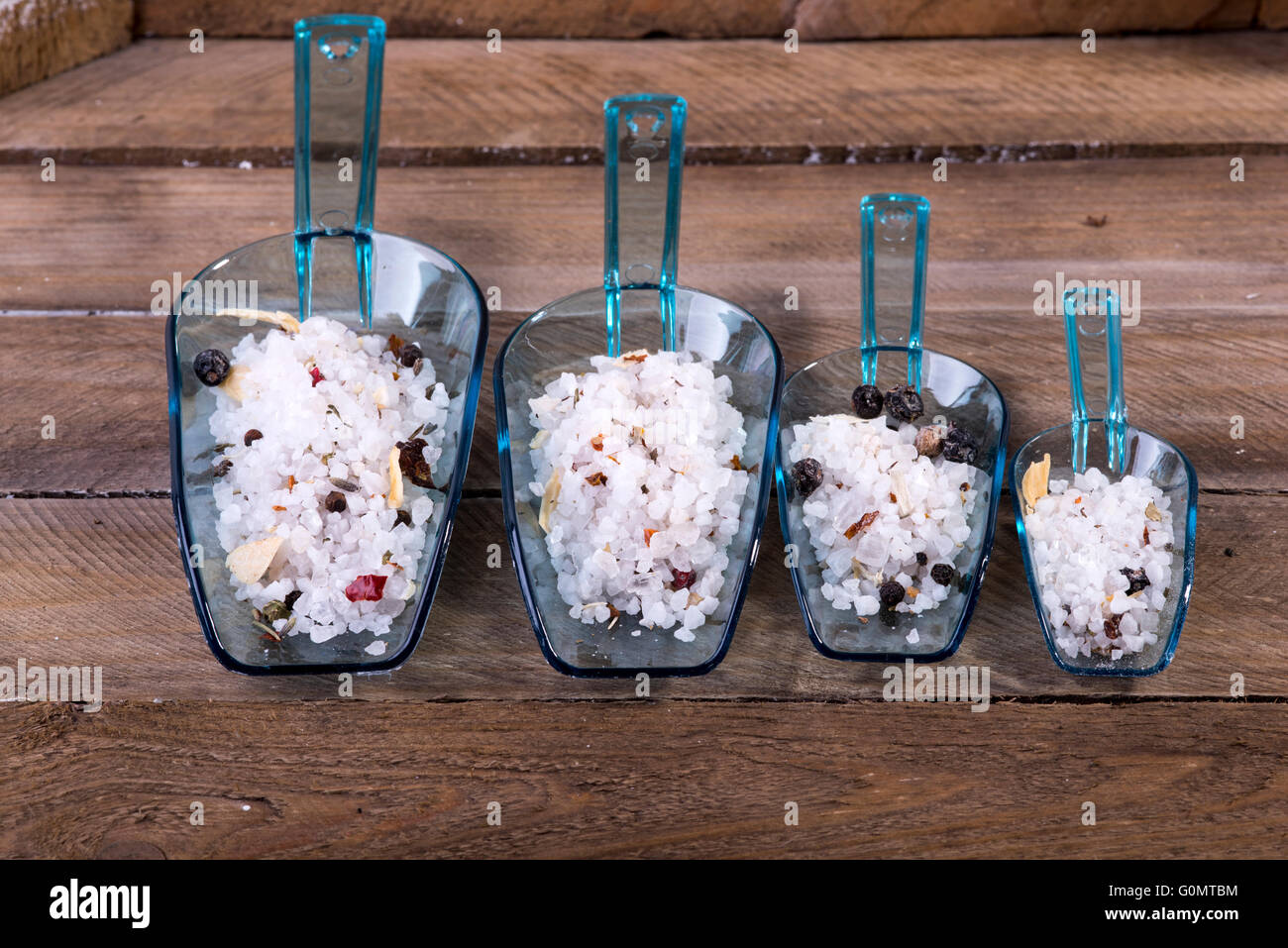 Foto del sale nel governanti a base di erbe Foto Stock