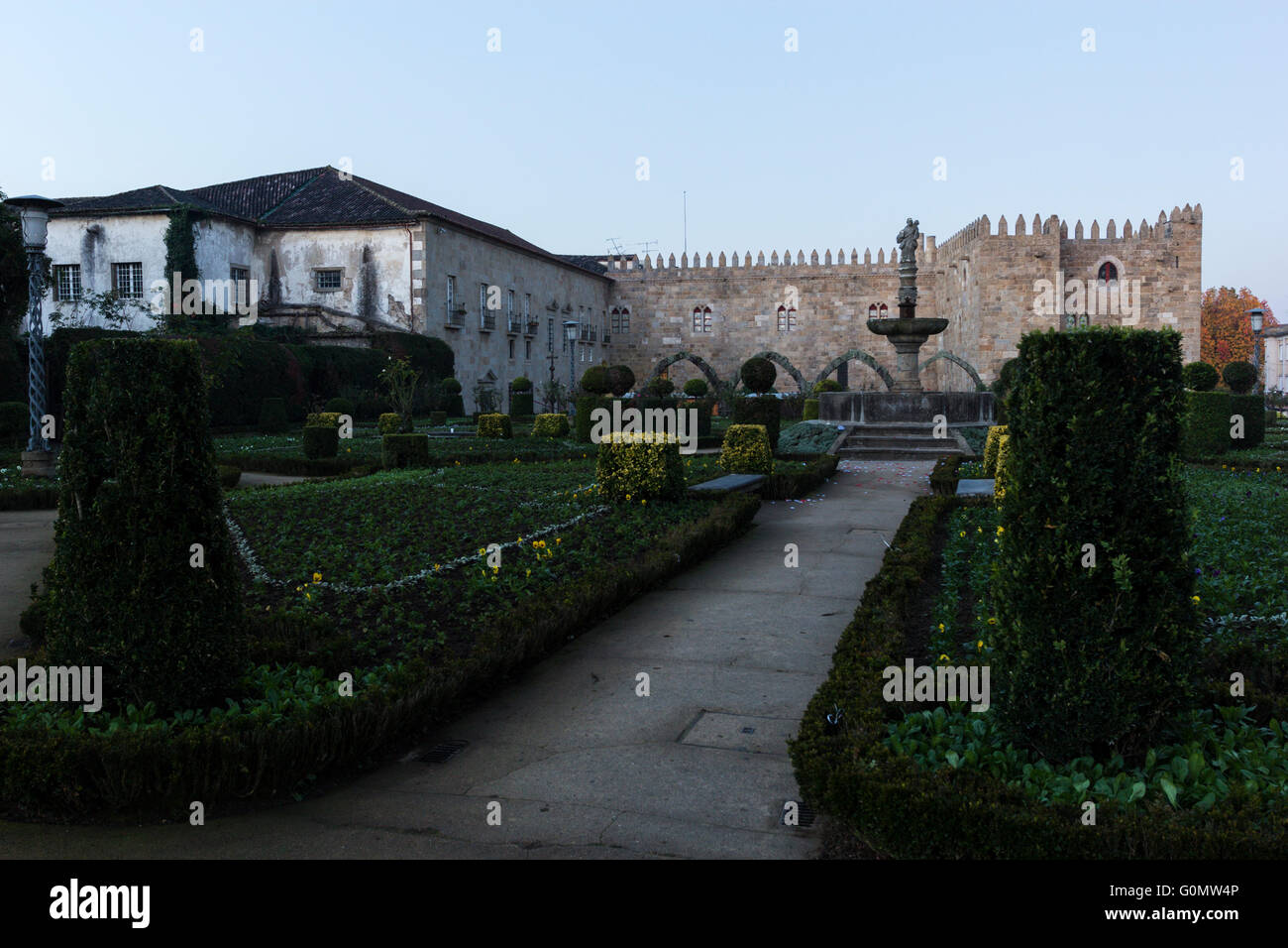 Giardino di Santa Barbara a Braga in Portogallo Foto Stock