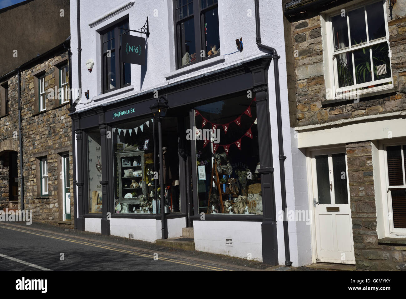 York Town, No.6, Finkle Street, Cumbria, Yorkshire Dales, Inghilterra, Regno Unito. Foto Stock