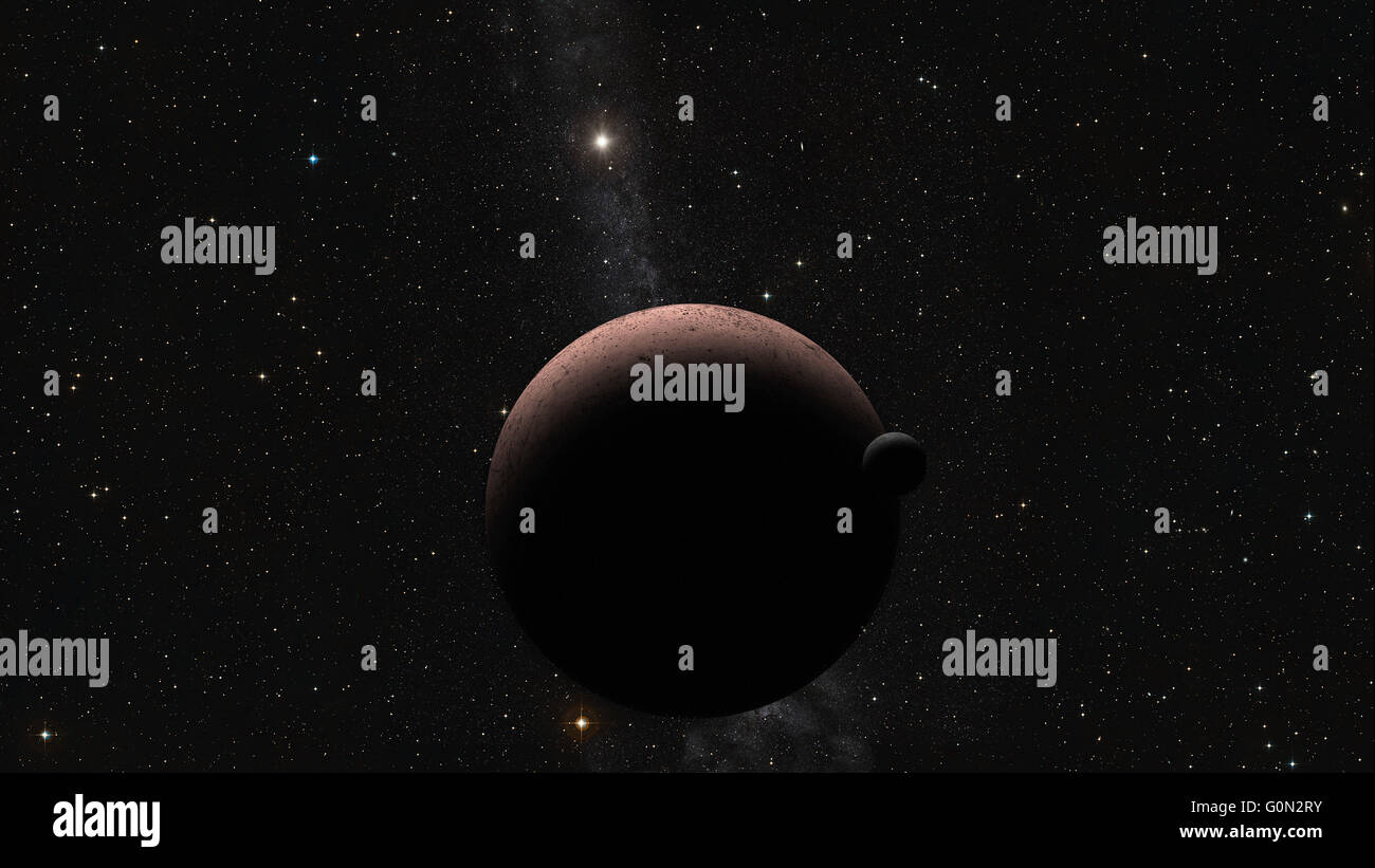 Fantasy Alien eso pianeta isolato spazio galaxy Foto Stock