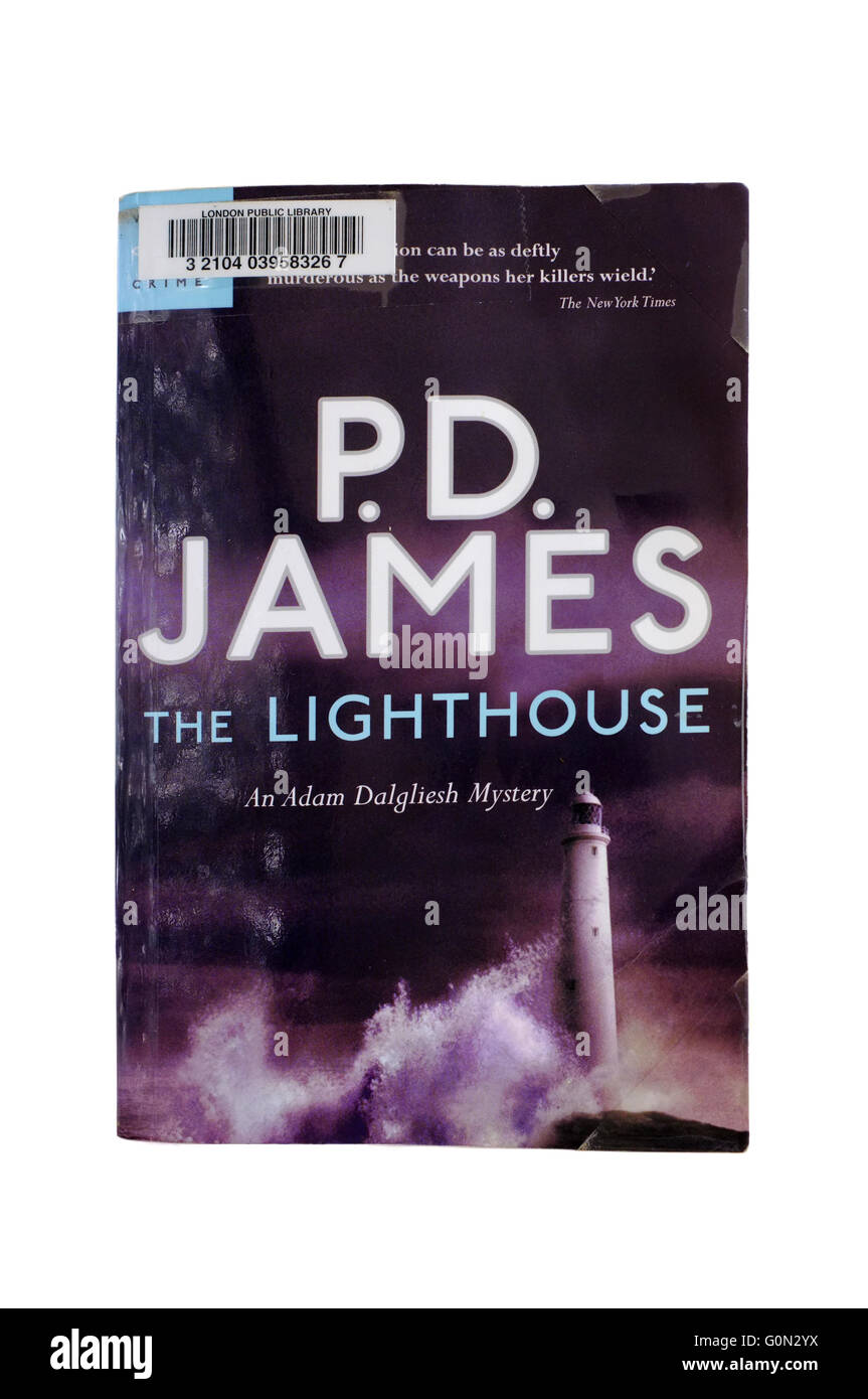 Il coperchio anteriore del faro da P. D. James fotografati contro uno sfondo bianco. Foto Stock