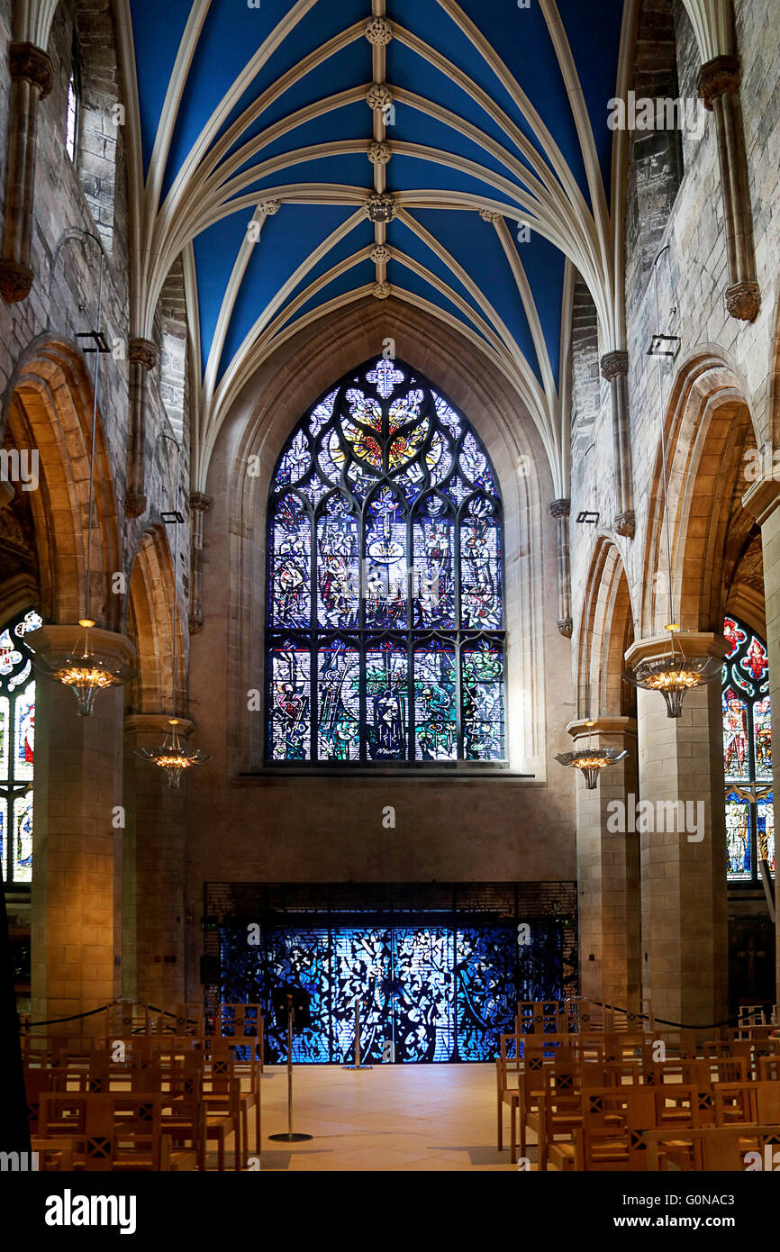 Nuova schermata di portico da Leifur Breidfjord.St Giles Cathedral.Edinburgh Foto Stock