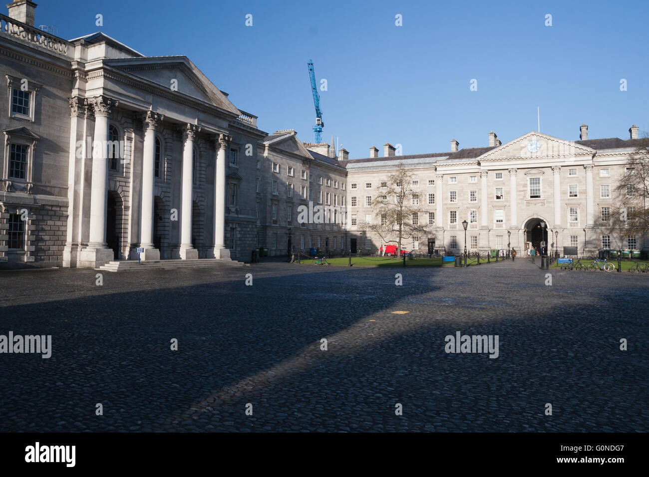 Il Trinity College di Dublino, Irlanda (Eire), Europa, Piazza del Parlamento, esame Hall e Regent House Foto Stock