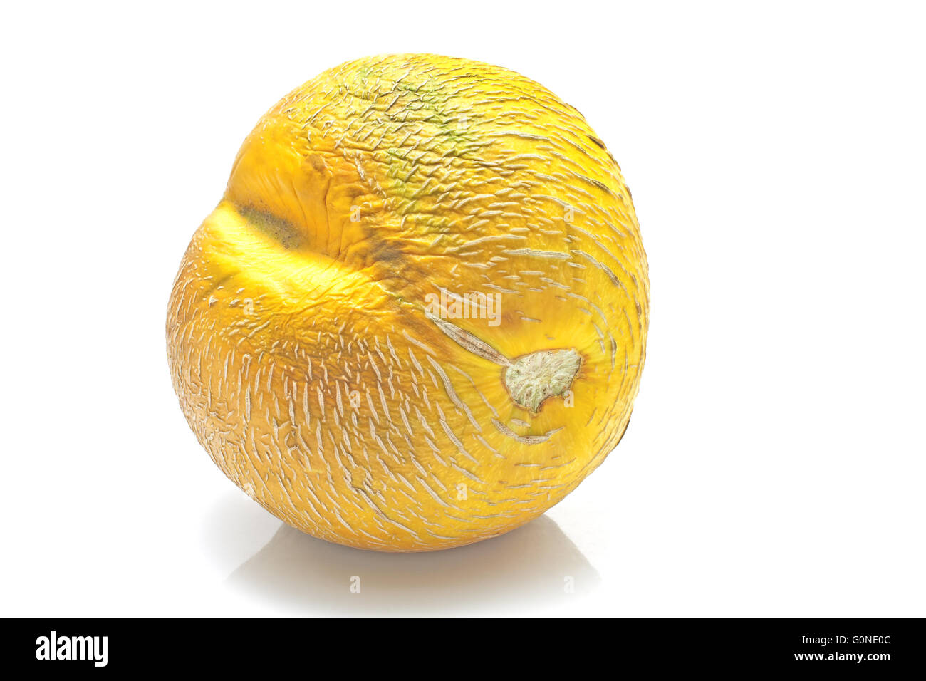 Il melone Cantalupo su bianco Foto Stock