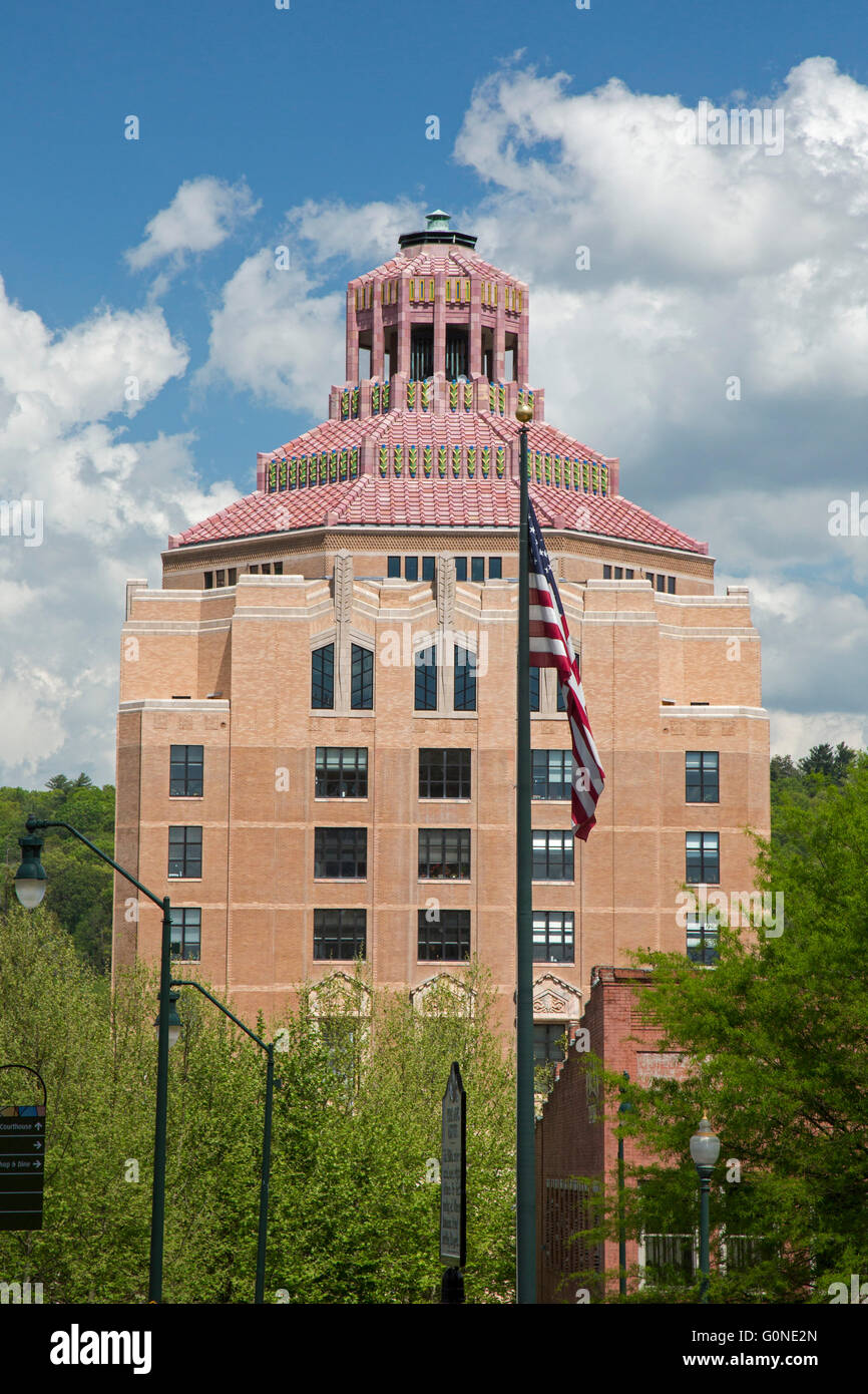 Asheville, North Carolina - City Hall. Foto Stock