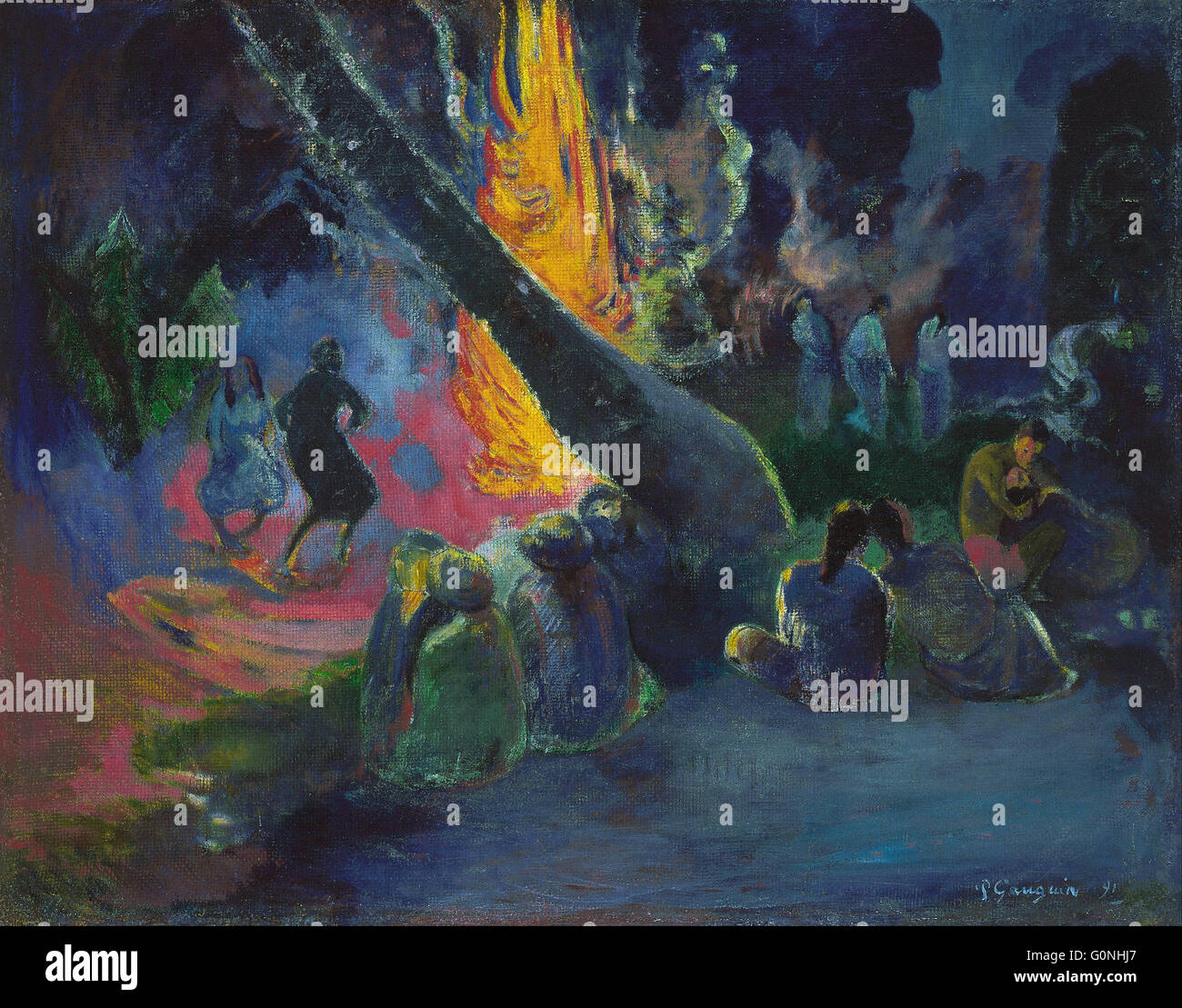 Paul Gauguin - UPA UPA (la danza del fuoco) Foto Stock