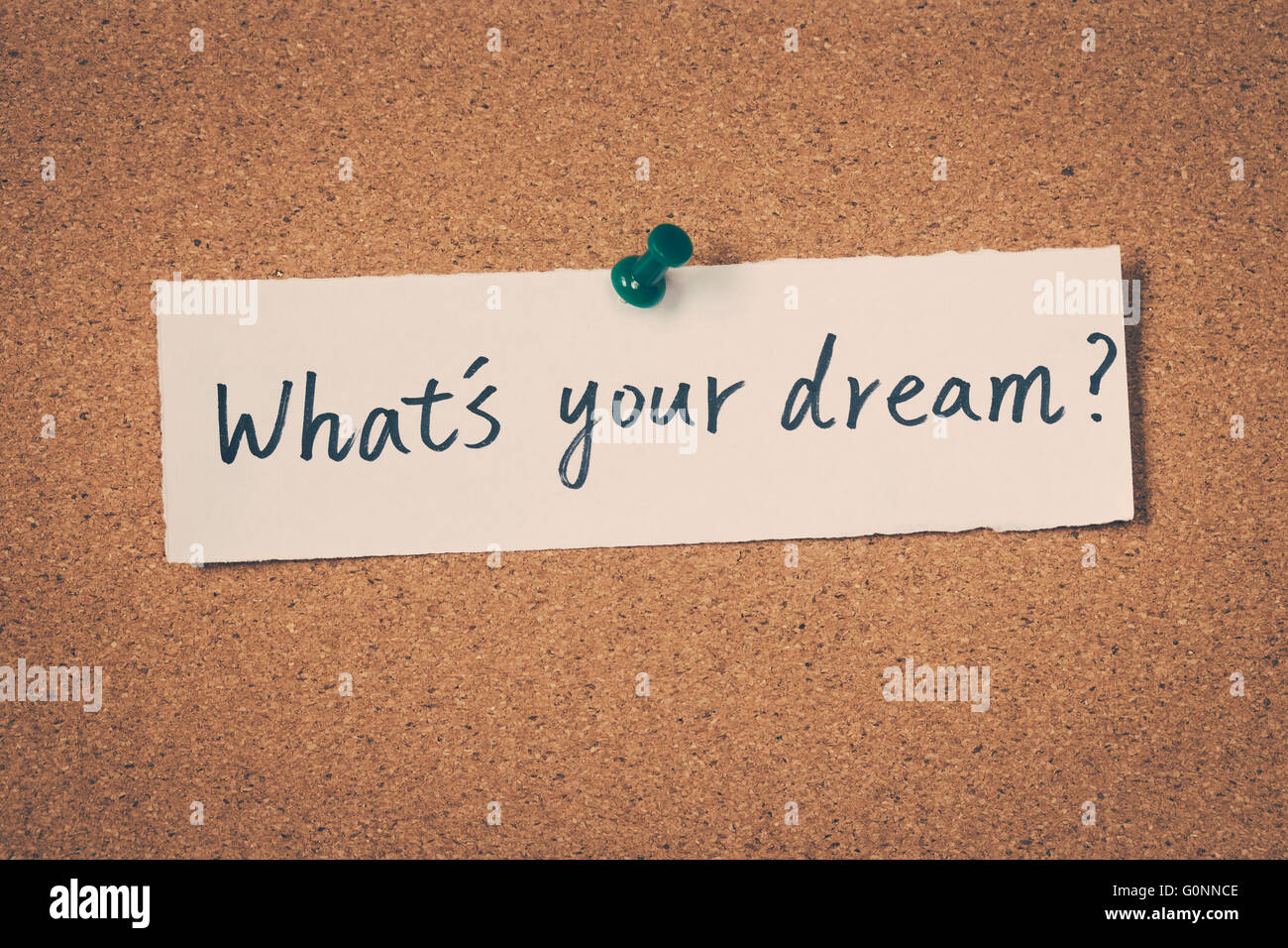 Qual è il tuo sogno Foto Stock