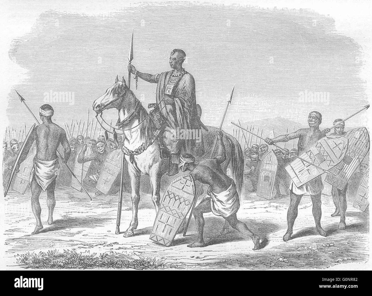 Ciad: Kanembu Chief, antica stampa 1870 Foto Stock