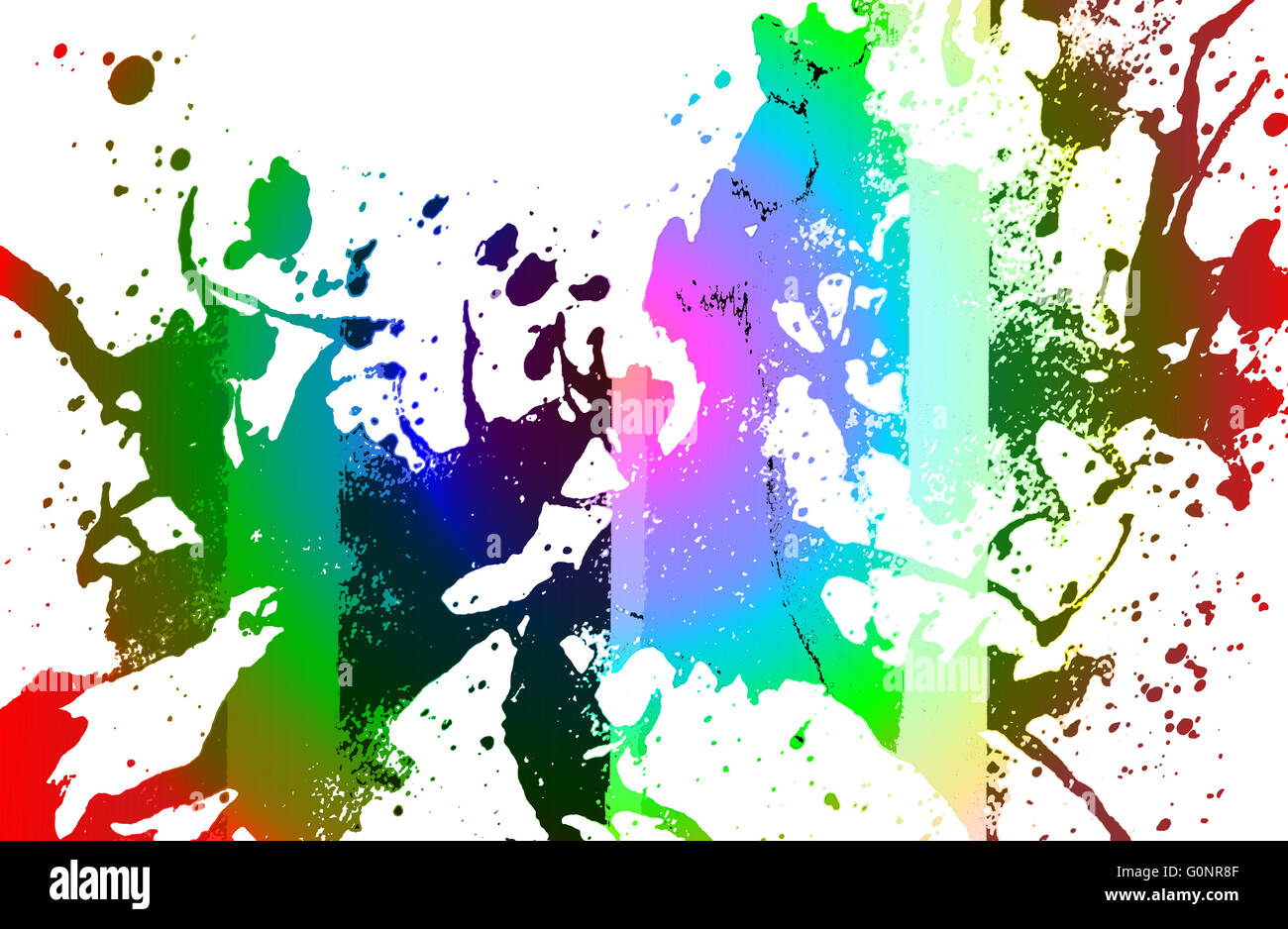 Abstract sfondo multicolore con spash acqua color Foto Stock