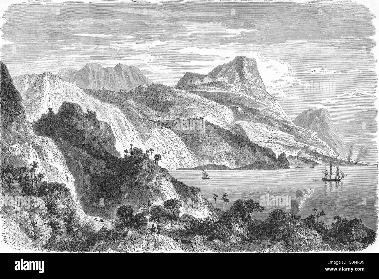 Giamaica: Baia di St Ann's, antica stampa 1870 Foto Stock