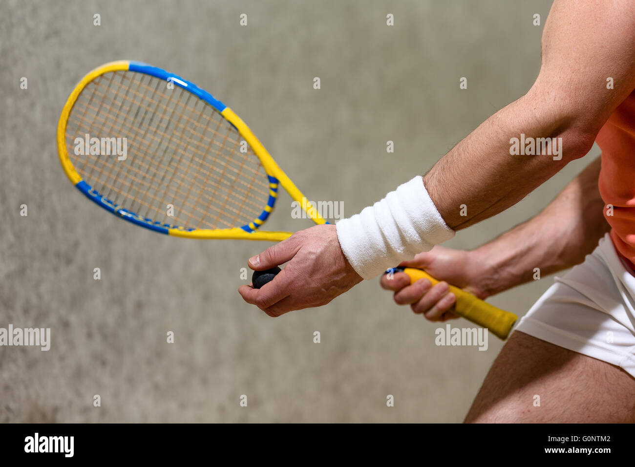 Racchette da squash closeup Foto Stock