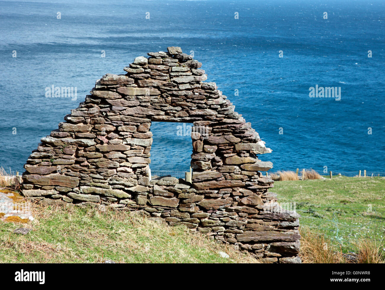 Vista dell'Oceano Atlantico, testa di bolo, Co. Kerry Foto Stock