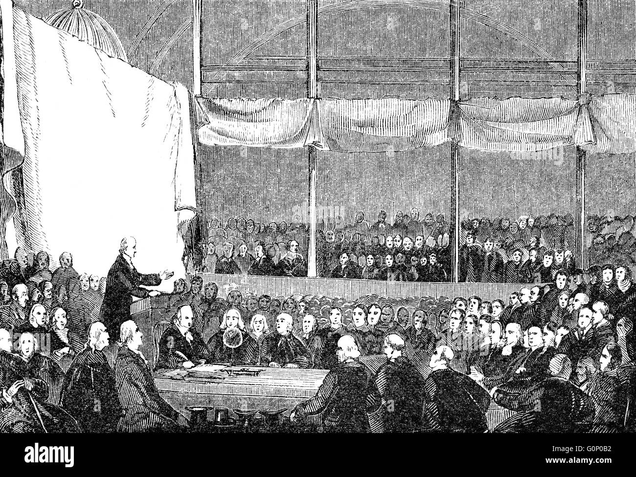 La convocazione dei ministri a Edimburgo, Novembre 1842 Foto Stock