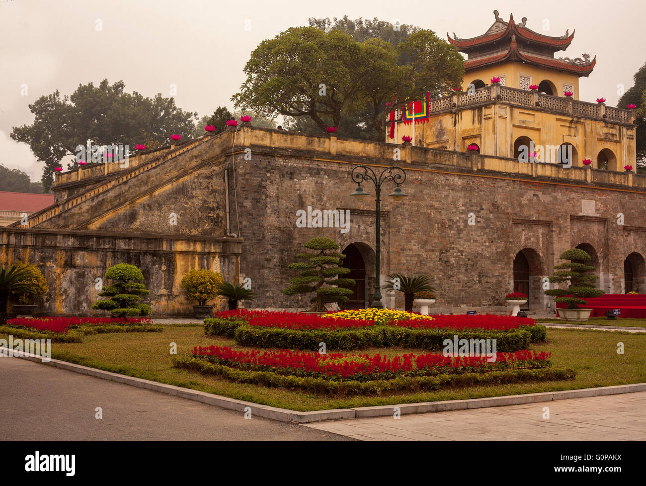 La cittadella imperiale di Thang Long Hanoi Vietnam Foto Stock
