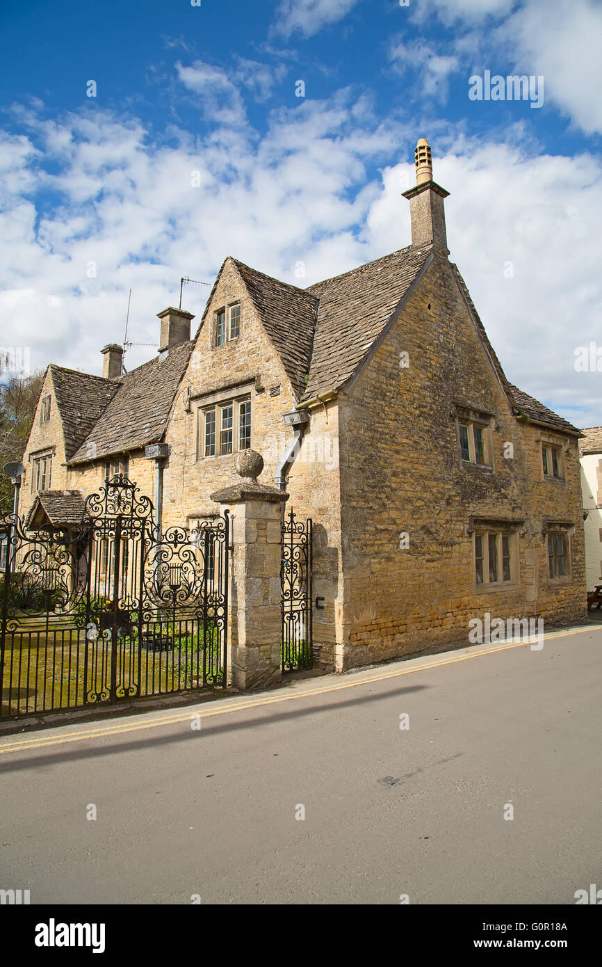 Antico Borgo "Lower Slaughter' nella regione di Cotswolds Foto Stock