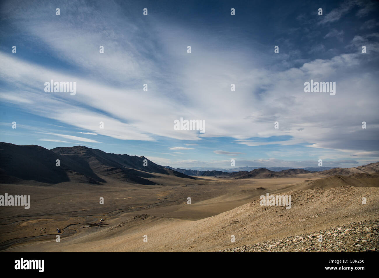 Paesaggio della Mongolia occidentale Foto Stock