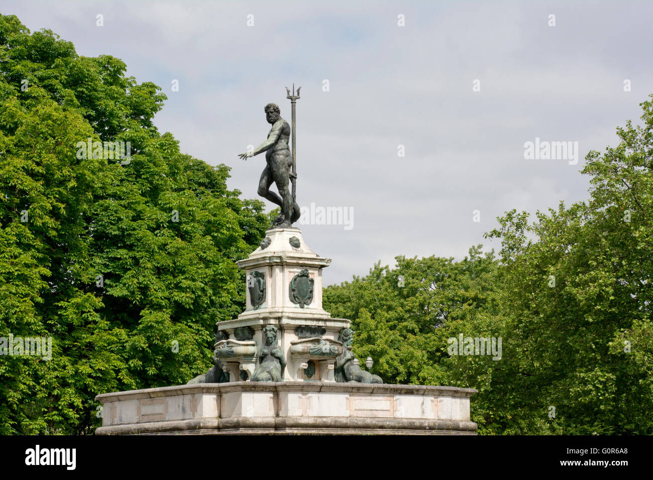 Fontana di Nettuno, Laeken, Bruxelles Foto Stock