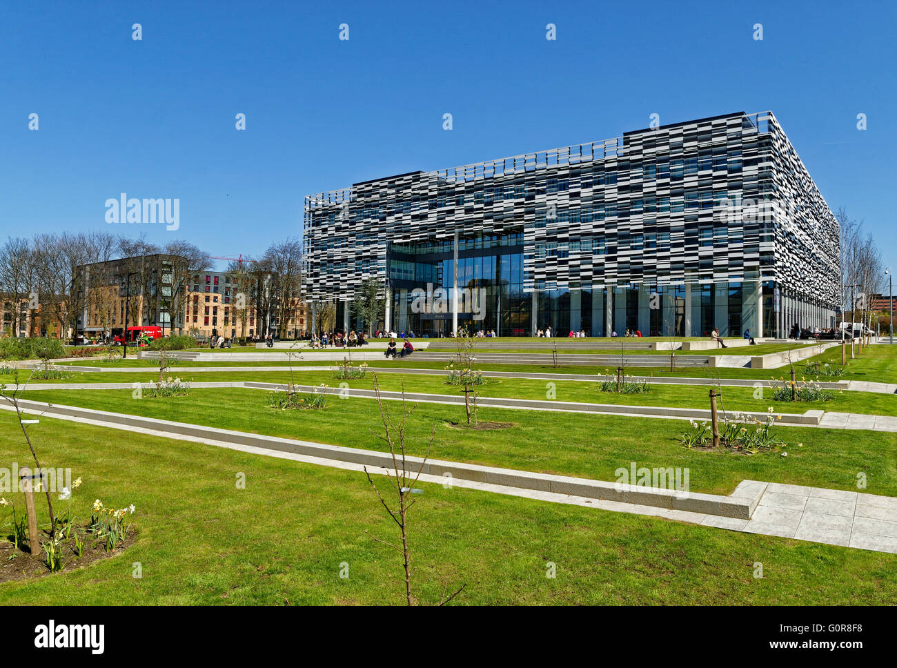 Il Brooks Edificio, Metropolitana di Manchester University di Birley, Hulme, Manchester. Foto Stock