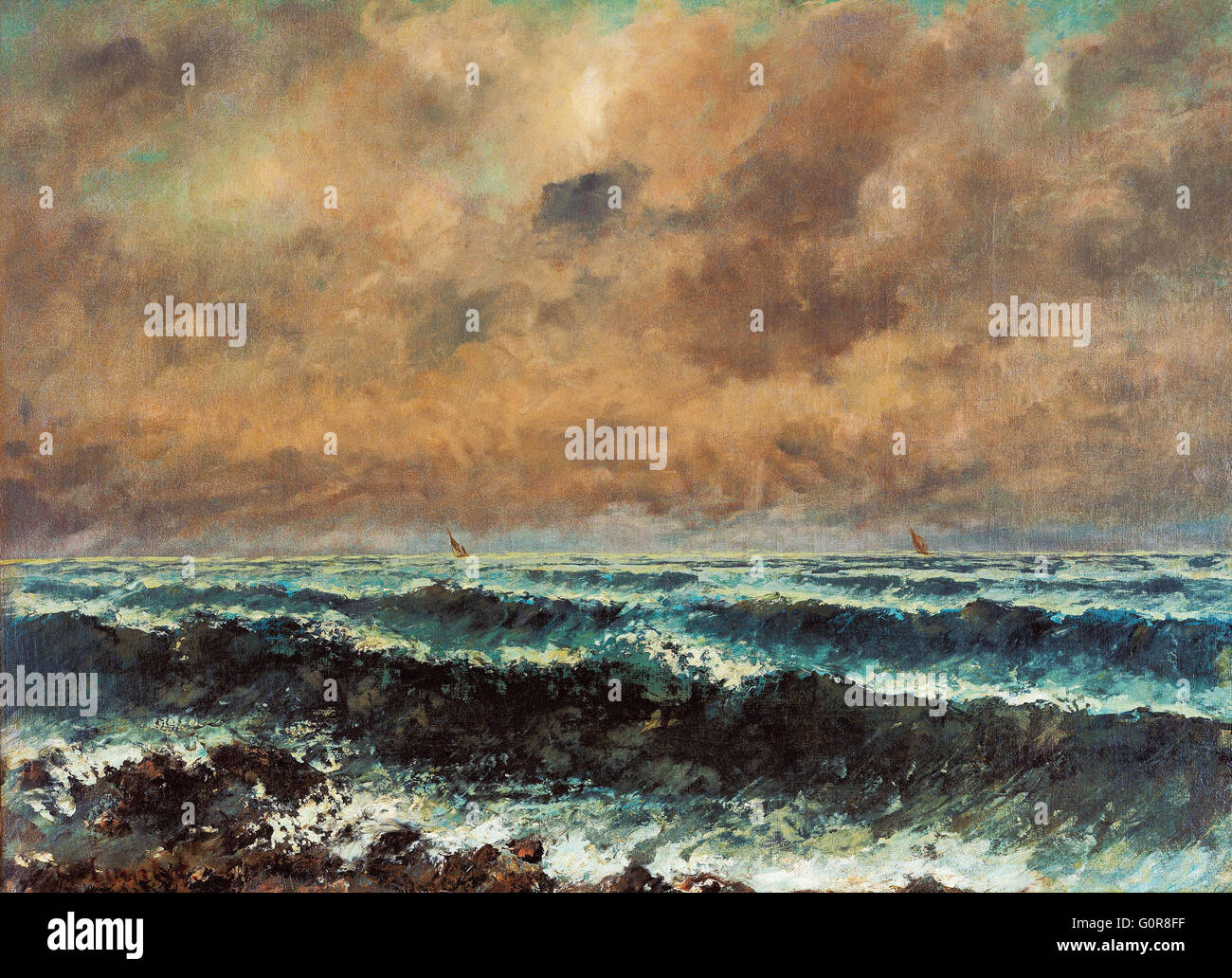 Gustave Courbet - Autunno Mare - Museo d'Arte Ohara, Giappone Foto Stock