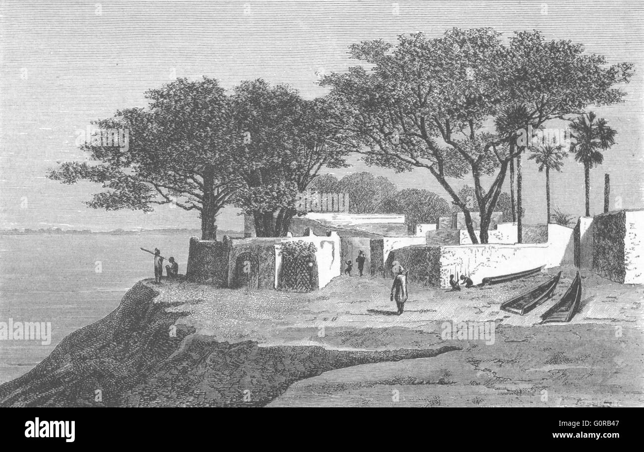 SENEGAL: Senegambia, antica stampa 1880 Foto Stock