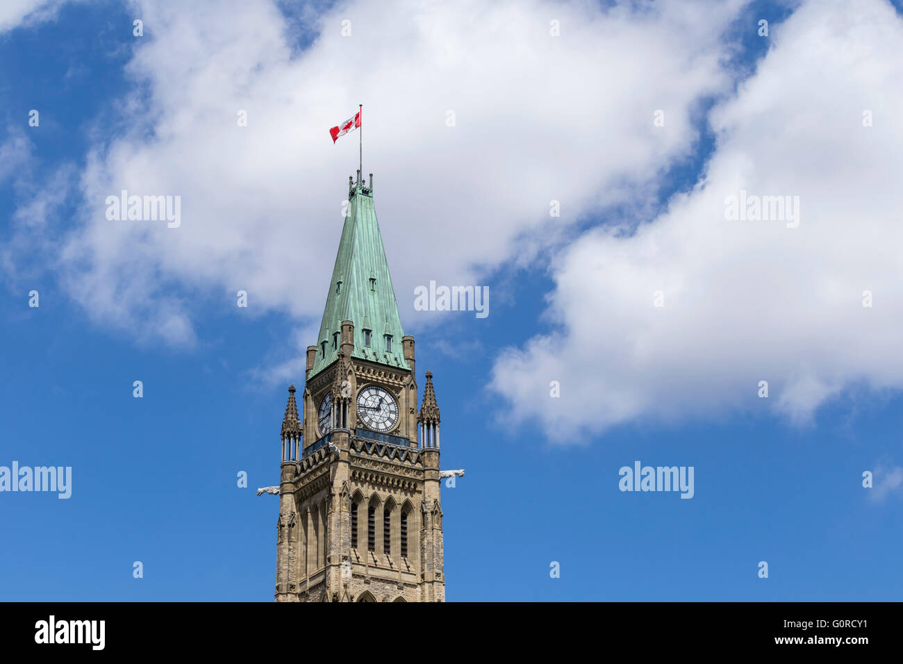 Del Canada agli edifici del Parlamento in primavera Foto Stock