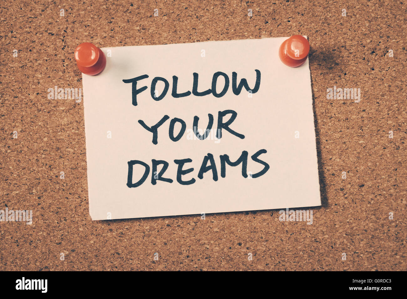 Seguire i vostri sogni Foto Stock