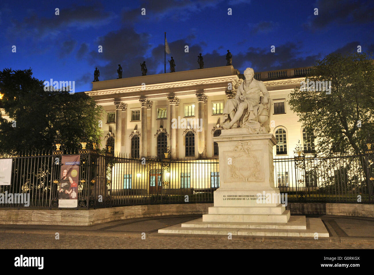 Università Humboldt di Berlino e il viale Unter den Linden, nel quartiere Mitte di Berlino, Germania / Humboldt-Universitat zu Berlin, Humboldt-Universit?t, Humboldt Universitat, Universit?t, HU Berlin Foto Stock