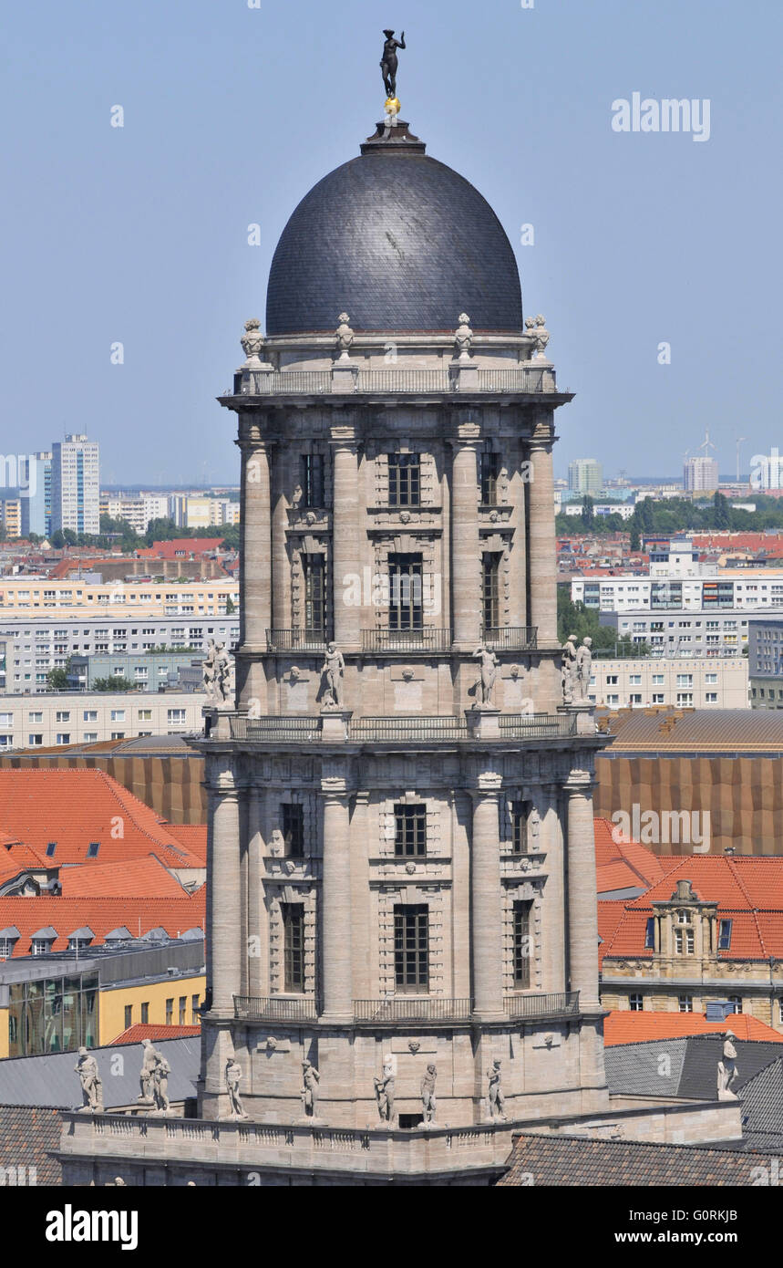 Torre, Altes Stadthaus, senato del dipartimento per gli affari interni, Molkenmarkt, nel quartiere Mitte di Berlino, Germania / città vecchia casa, città vecchia amministrazione edificio Foto Stock