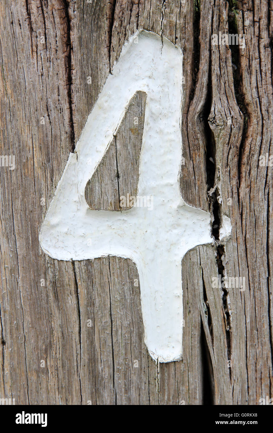 numero 4 Foto Stock