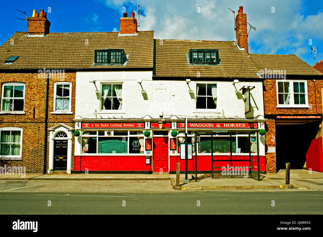 Il carro e i cavalli, Hull Road, York Foto Stock