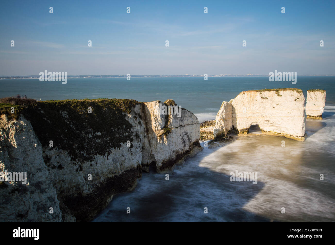 Old Harry Rocks, Dorset, Inghilterra Foto Stock