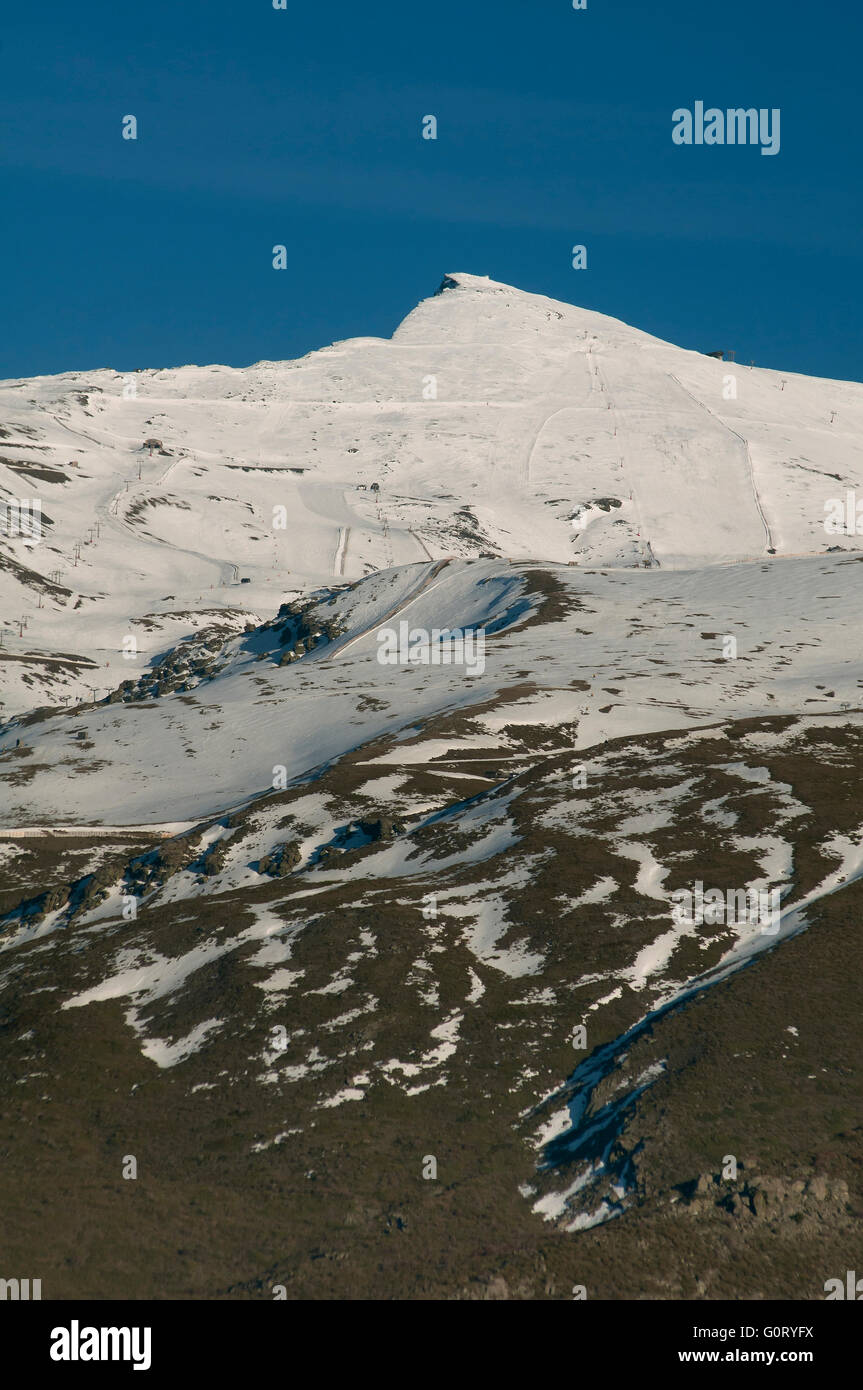 Picco di veleta (3.396m), il parco nazionale della sierra nevada, provincia di Granada, regione dell'Andalusia, Spagna, Europa Foto Stock