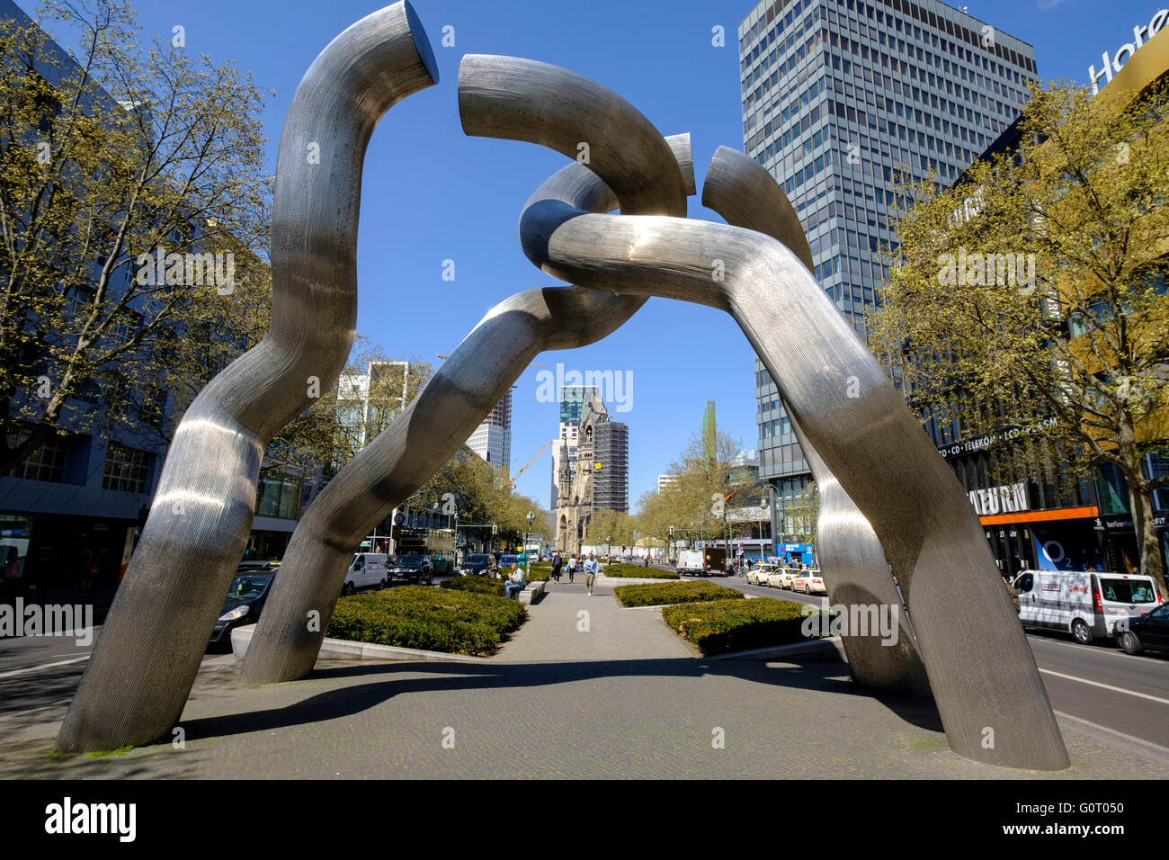 La scultura "Berlino' sul Kurfurstendamm, Kudamm, a Berlino Germania Foto Stock