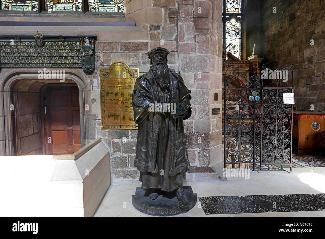 Statua di John Knox. La Cattedrale di St Giles.Edinburgh Foto Stock