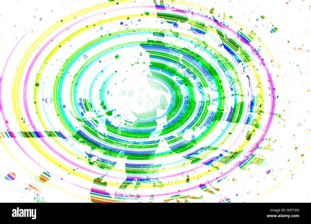 Abstract sfondo multicolore con cerchio a spirale Foto Stock