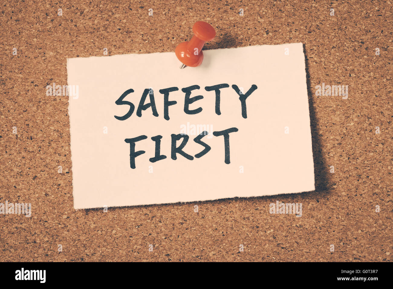 sicurezza prima Foto Stock