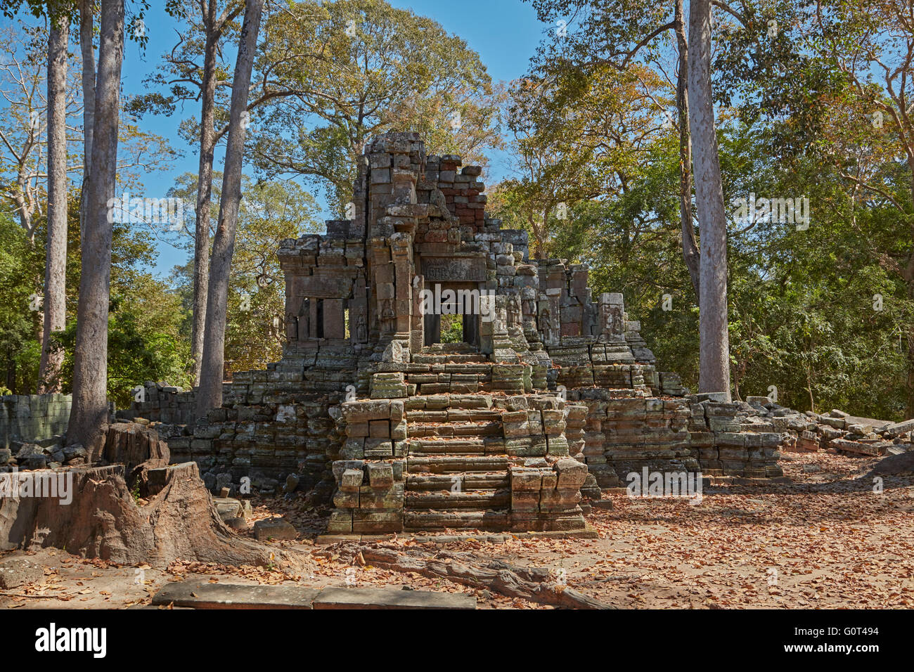Preah Pithu Tempio Gruppo, Angkor Thom (XII secolo complesso tempio), Angkor Sito Patrimonio Mondiale, Siem Reap, Cambogia Foto Stock
