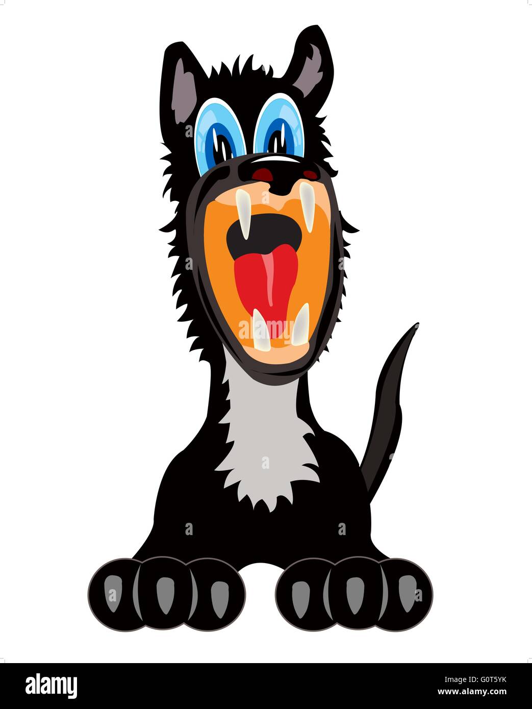 Irritante blackenning cane Illustrazione Vettoriale