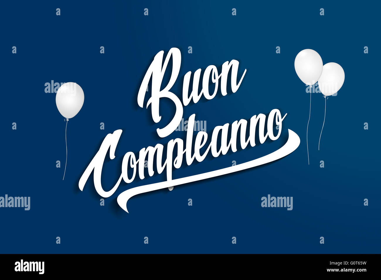 Buon Compleanno Buon Compleanno In Italiano Palloncini Anniversario Cartoline Di Auguri Illustrazione Foto Stock Alamy