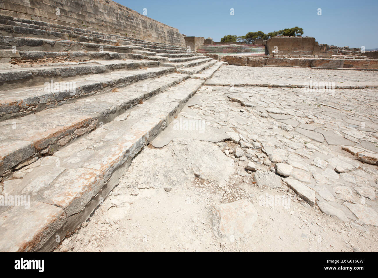 Phaestos minoan sontuose rovine della città di Creta. La Grecia. Posizione orizzontale Foto Stock