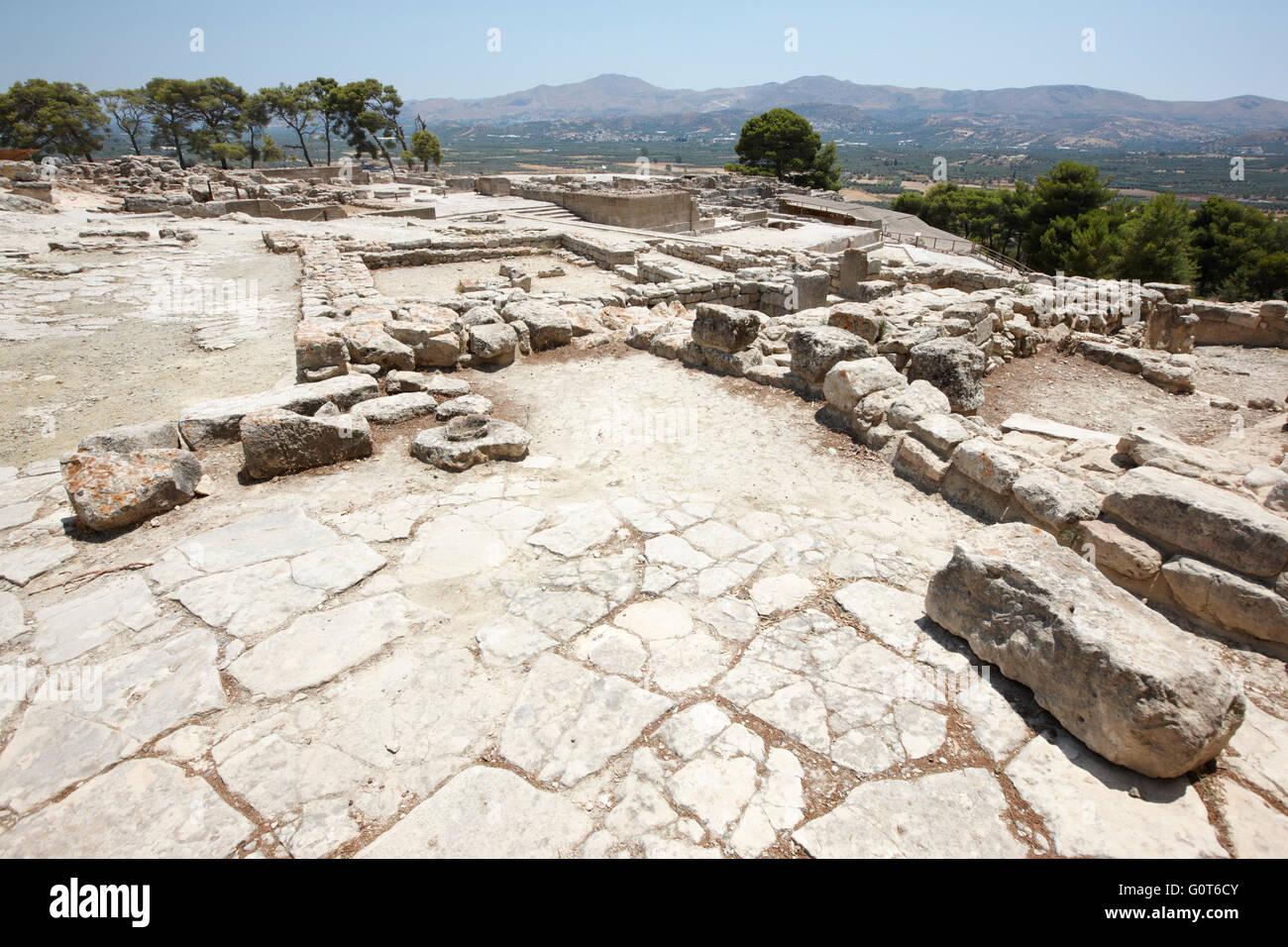 Phaestos minoan sontuose rovine della città di Creta. La Grecia. Posizione orizzontale Foto Stock