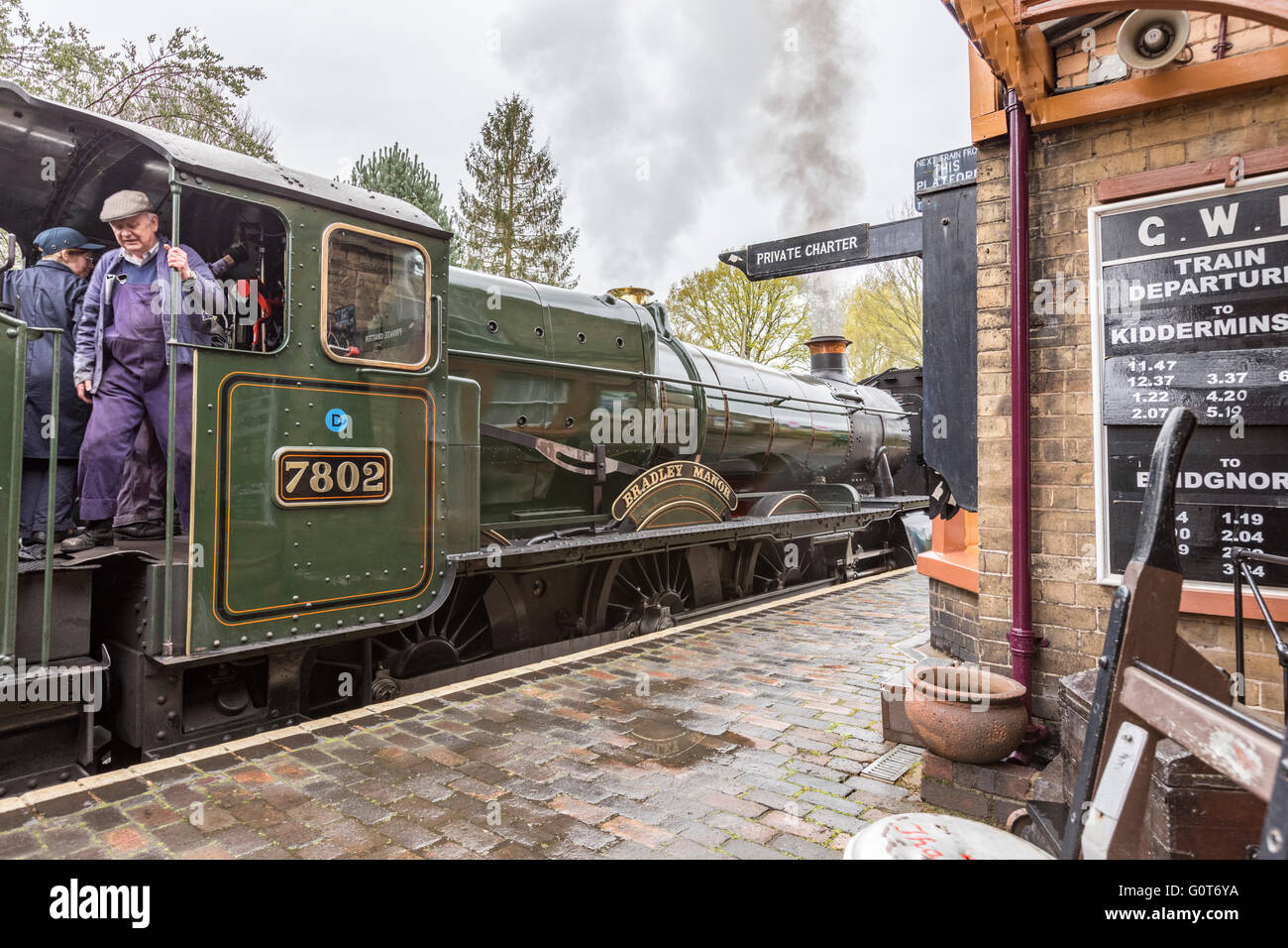 Arley stazione ferroviaria in Severn Valley Railway, Worcestershire, England, Regno Unito Foto Stock