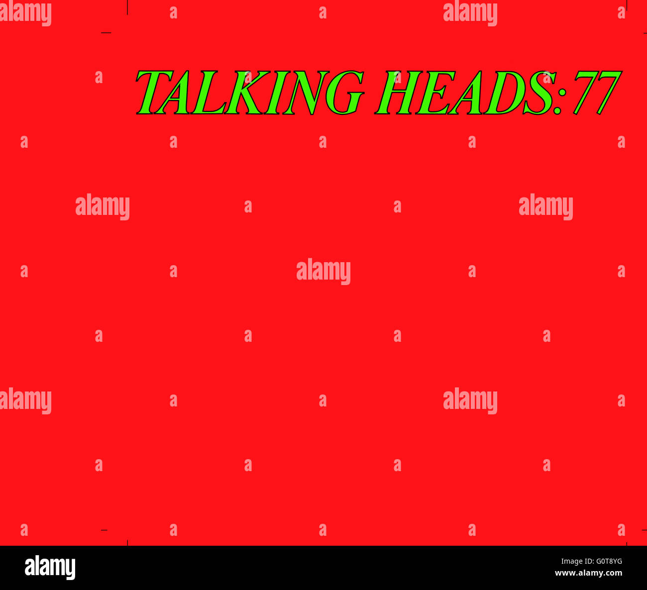 La copertura di teste parlanti album 'Talking Heads: 77' Foto Stock