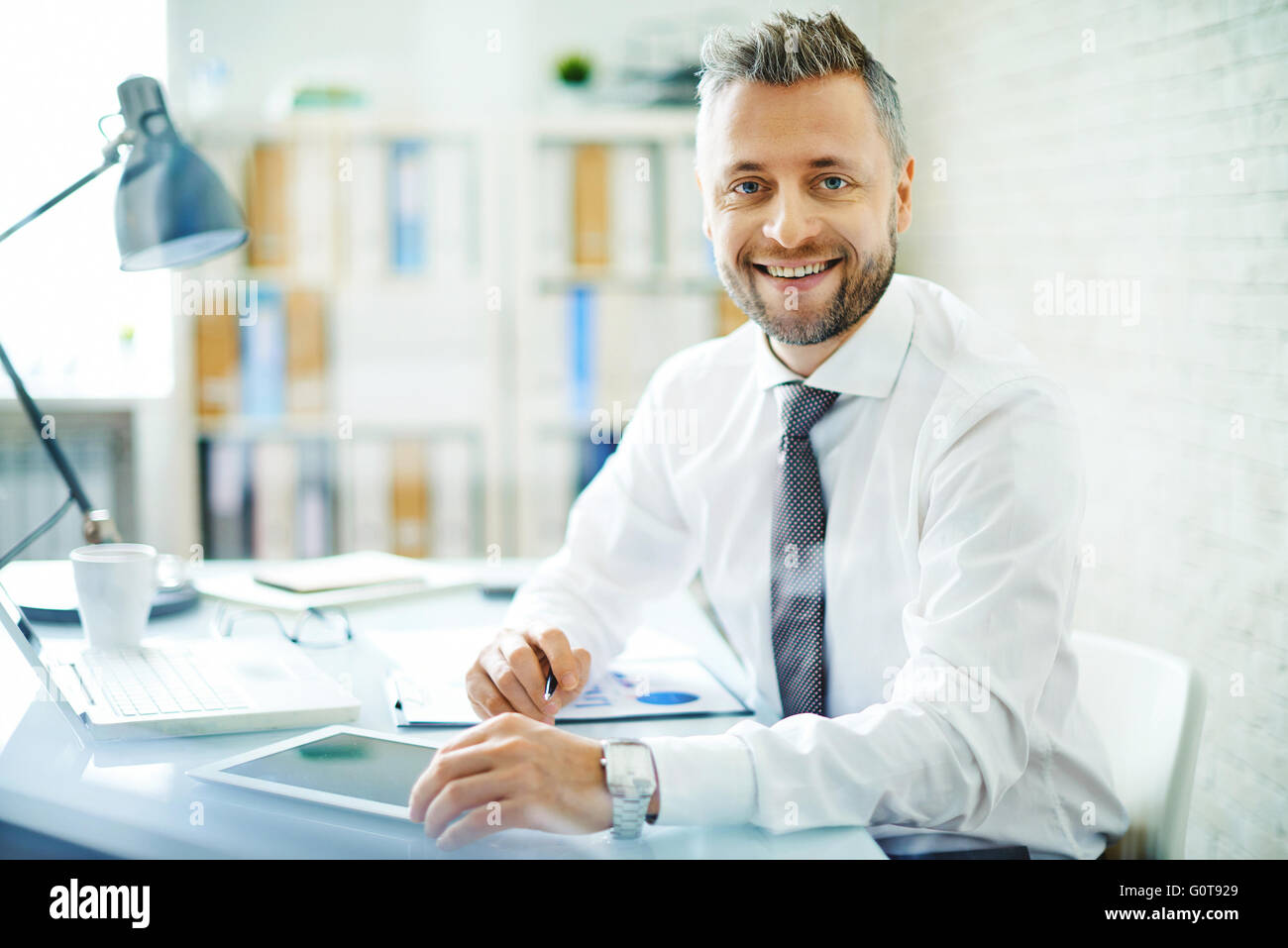 Il datore di lavoro di successo Foto Stock