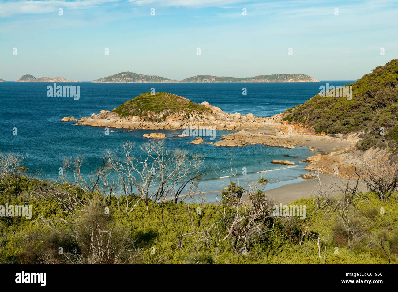 Bay a West End di Squeaky Beach, Wilsons Promontory NP, Victoria, Australia Foto Stock