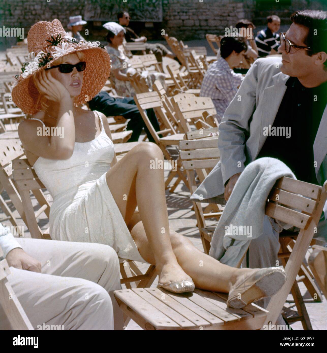 Brigitte Bardot e Marcello Mastroianni / un affare privato / 1961 diretto da Louis Malle ( Pathé / Metro-Goldwyn-Mayer Pictures ) Foto Stock