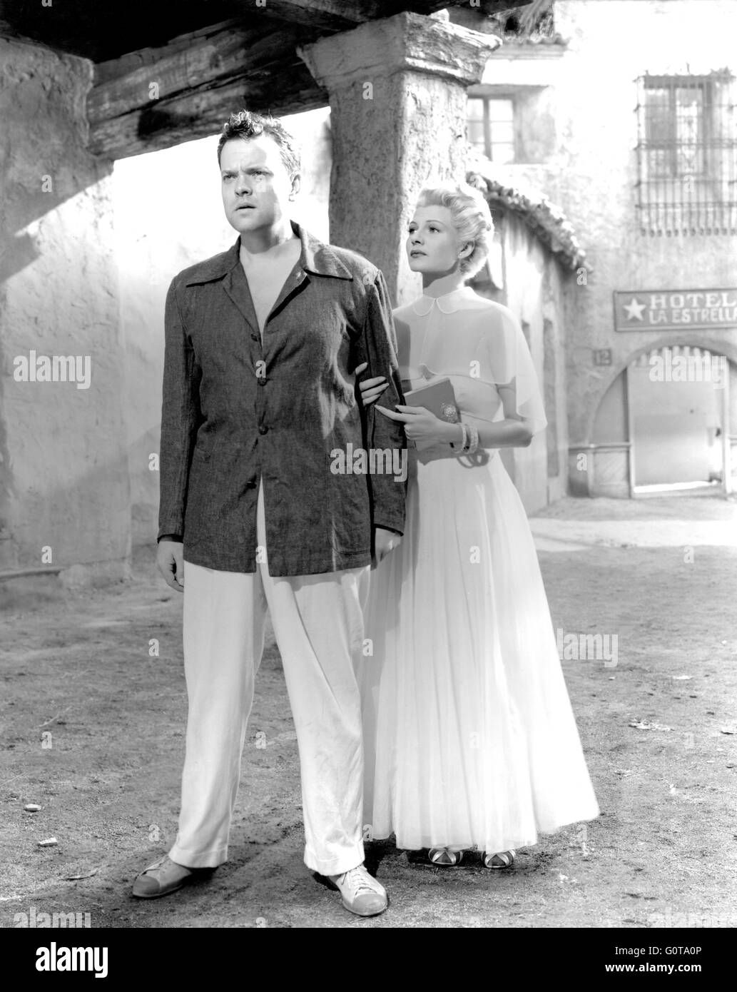 Orson Welles e Rita Hayworth / La signora da Shanghai / 1948 diretto da Orson Welles (Columbia Pictures) Foto Stock